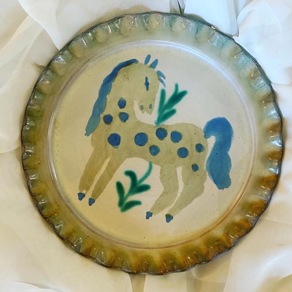 STANGL Other - VINTAGE STANGL SERVING PLATE WITH PAINTED PONY